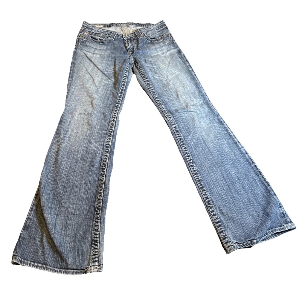 Big Star Maddie 19 Jeans Women 26R Bootcut Low Rise Medium Wash Distressed